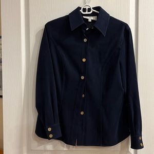 St. John Sport Navy Blue Heavy Weight Shirt - image 1